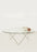 Gubi Pedrera coffee table with chrome smoke-colored structured glass top and sleek metal legs, modern design for living room decor