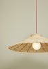 Chand Ceiling Light Trapeze - Red/Natural by Hübsch