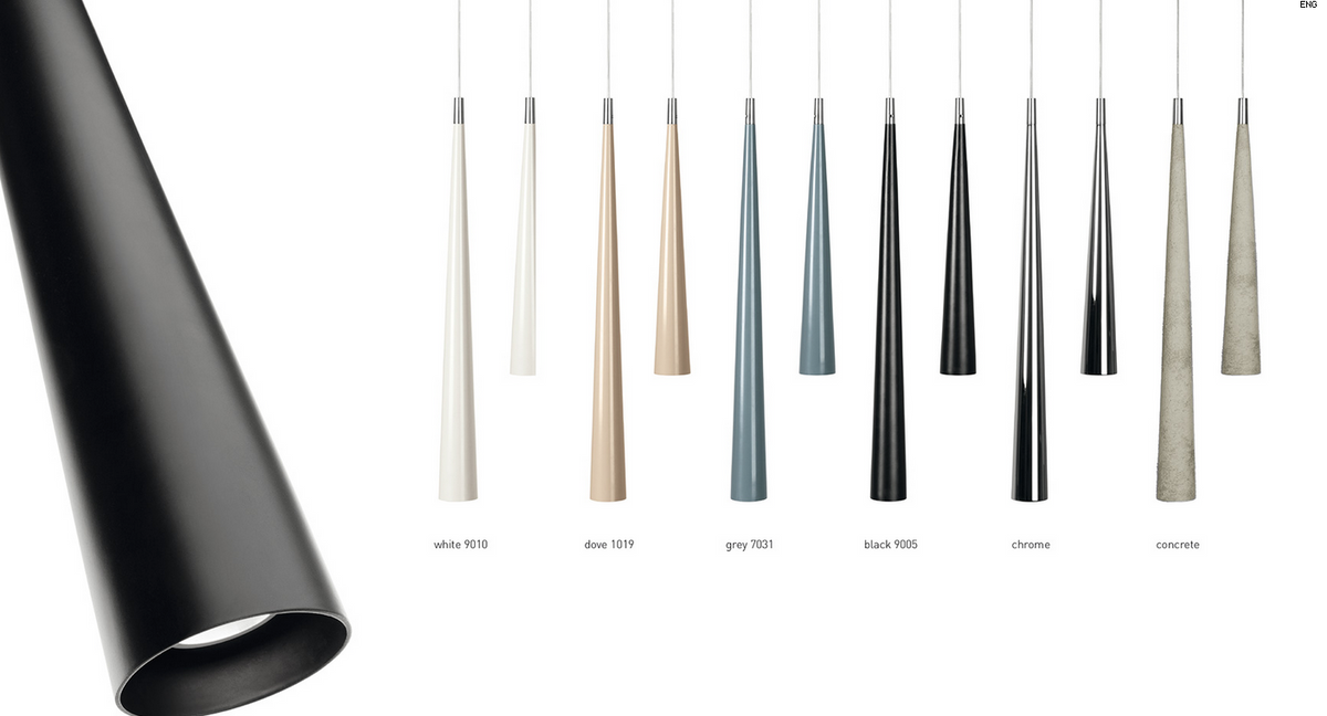 White IO Suspension Light from Itama's Lighting Series, featuring a sleek modern design and minimalist aesthetic.