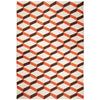 Tapis Lorenzo Lama Péruvien Réversible en Tissage Plat Orange par Jonathan Adler