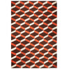 Tapis Lorenzo Lama Péruvien Réversible en Tissage Plat Orange par Jonathan Adler