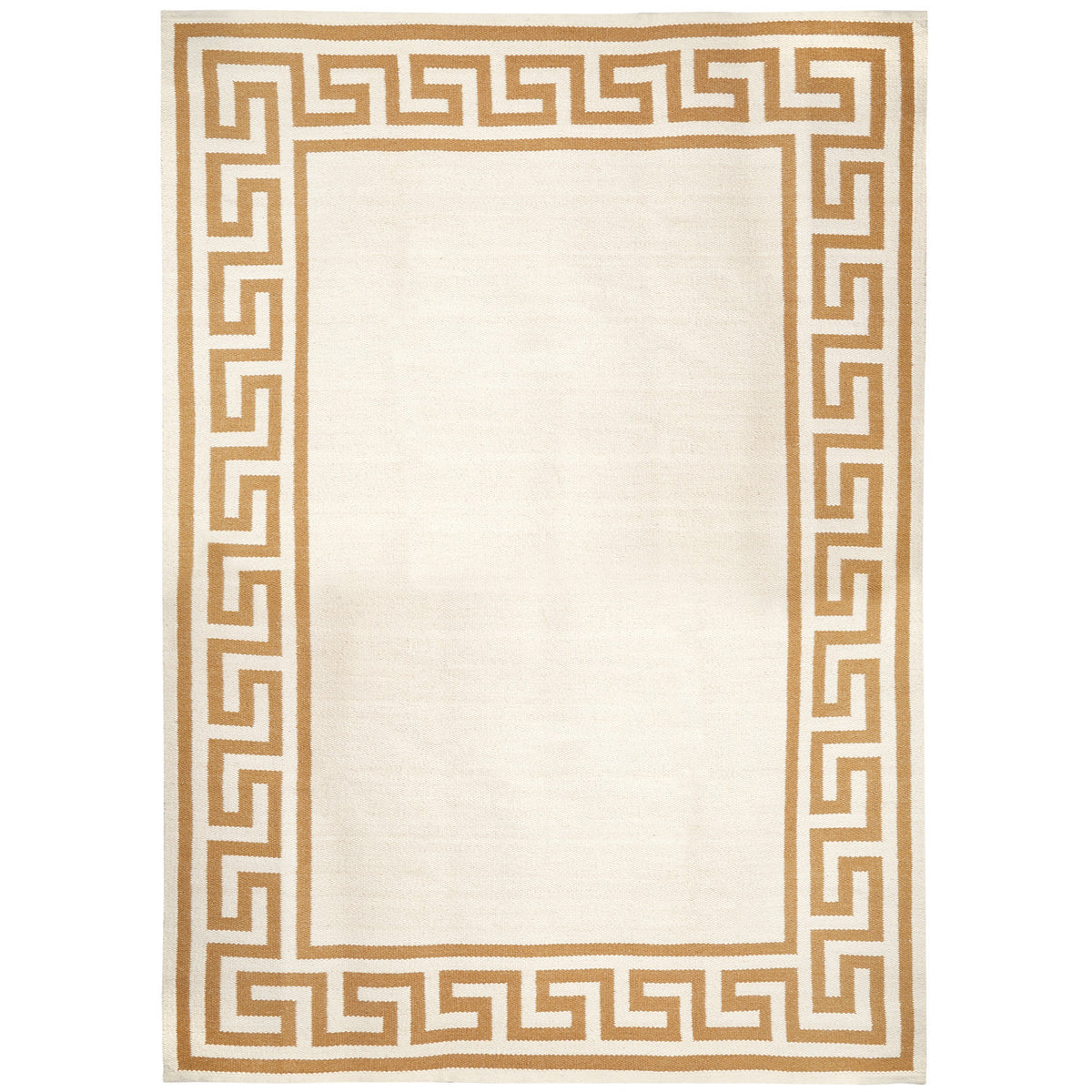 Greek Key Border Reversible Peruvian Llama Flat Weave Rug by Jonathan Adler