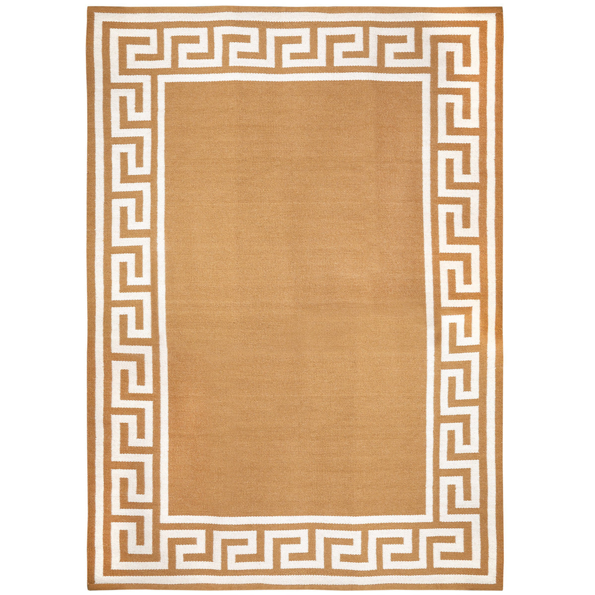 Greek Key Border Reversible Peruvian Llama Flat Weave Rug by Jonathan Adler