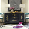 Tapis Rond Greek Key Border par Jonathan Adler