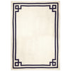 Natural/Navy Philippe Reversible Peruvian Llama Flat Weave Rug by Jonathan Adler