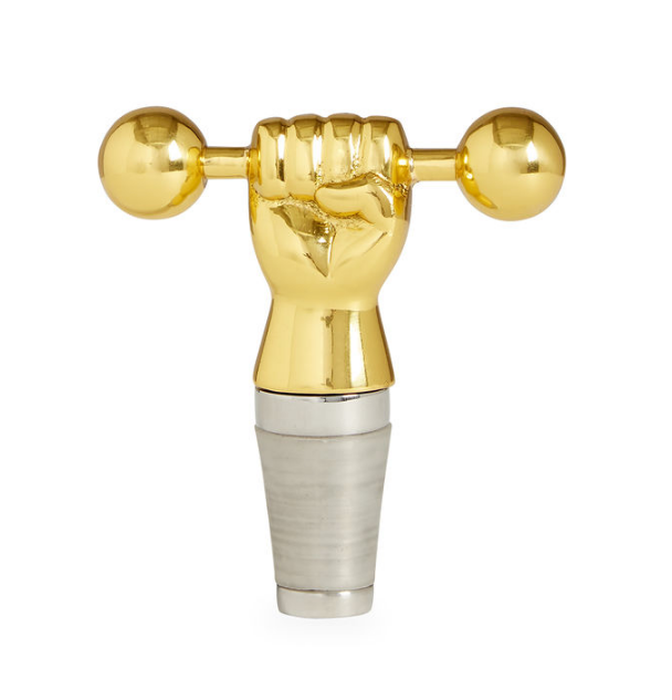 Barbell Bottle Stopper by Jonathan Adler