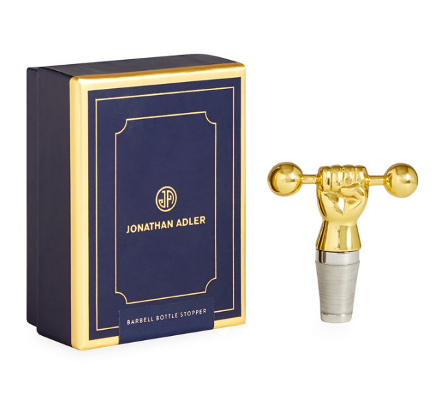 Barbell Bottle Stopper by Jonathan Adler