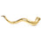Brass giant horn sculpture by Jonathan Adler, decorative accessories piece with a polished finish and bold, modern design.