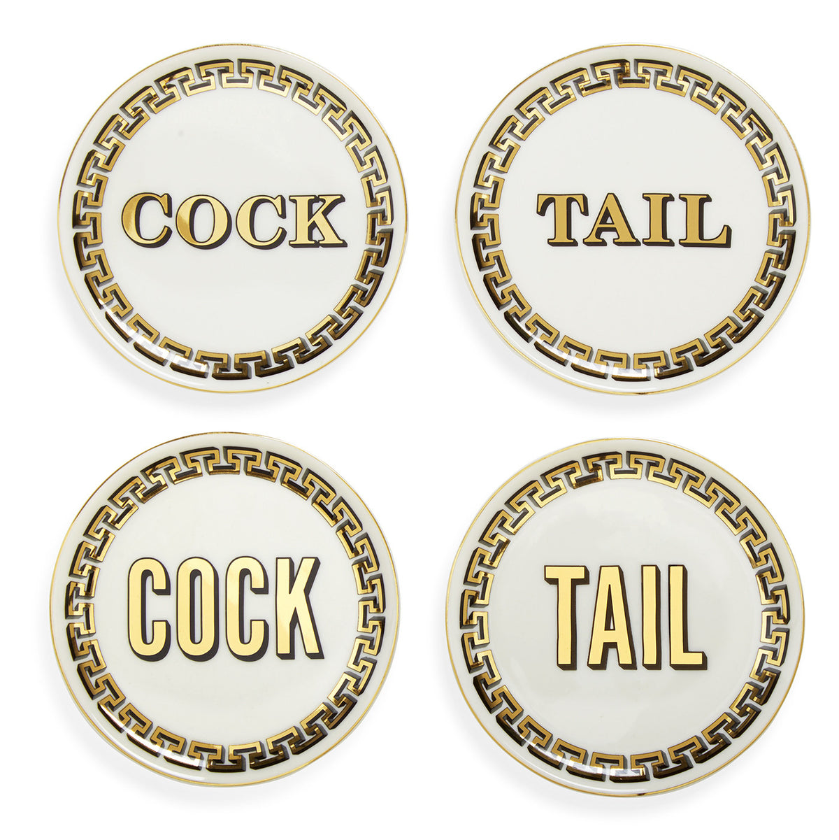Cock/Tail Coasters by Jonathan Adler
