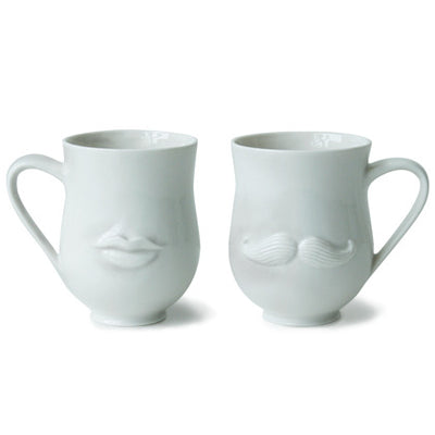 Mr. & Mrs. Muse reversible mug by Jonathan Adler, featuring playful design on ceramic accessories.