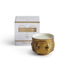 Jonathan Adler Muse D'Or ceramic candle in decorative accessory, featuring a sleek gold and white design.