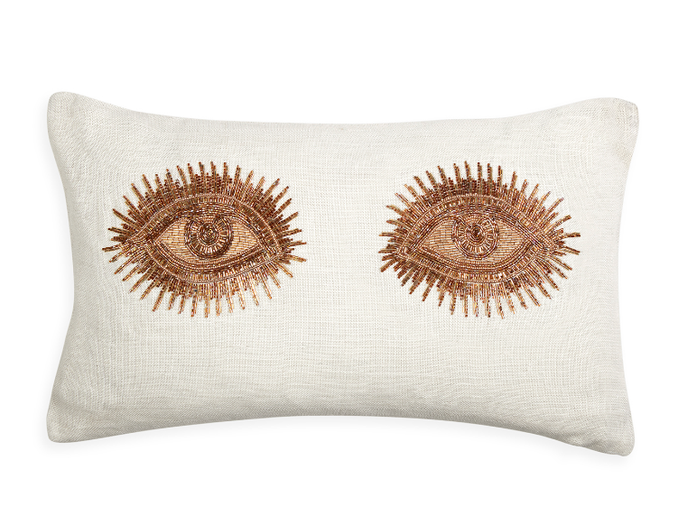 Muse Eyes Throw Pillow by Jonathan Adler