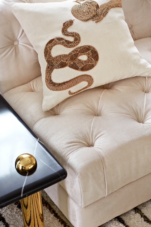 Muse Snake & Apple Pillow by Jonathan Adler