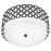 Jonathan Adler Parker flush mount lighting fixture in antique brass, showcasing a sleek, modern ceiling light design.