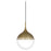 Small Rio pendant lamp by Jonathan Adler in antique brass, showcasing a modern lighting fixture with sleek design.