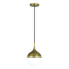 Small Rio Pendant Lamp by Jonathan Adler featuring antique brass finish, contemporary lighting fixture for modern decor.