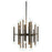 Brass Meurice chandelier by Jonathan Adler hanging from ceiling with multiple light fixtures, elegant modern lighting design