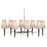Brass Ventana Oval Chandelier by Jonathan Adler, elegant lighting fixture with a modern oval design and warm metallic finish.