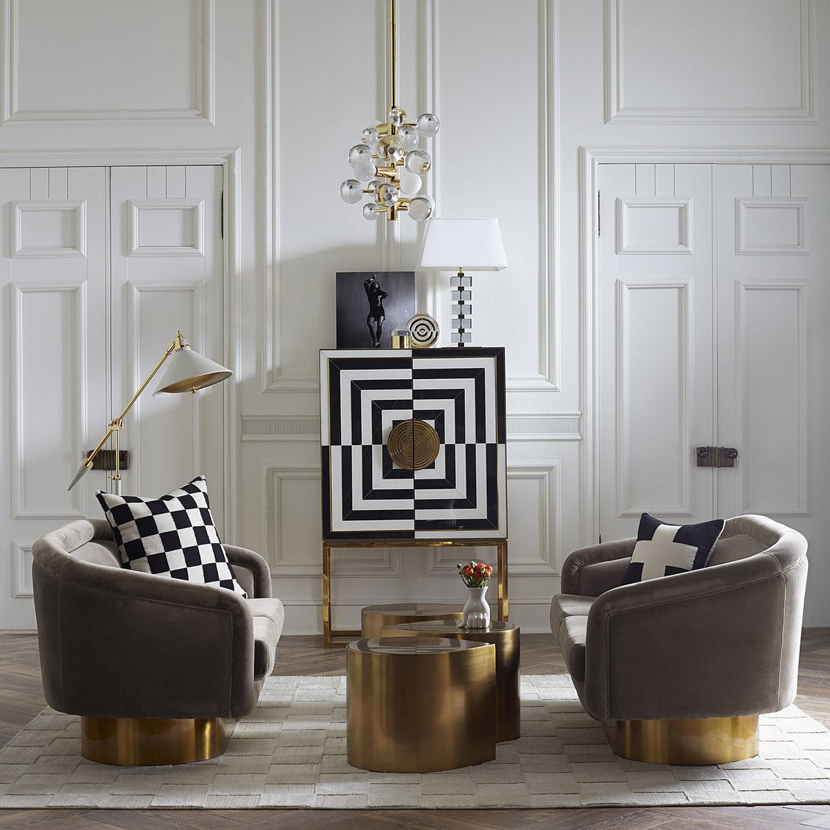 Lustre à Cinq Lumières Globo par Jonathan Adler