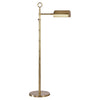 Polished nickel Meurice Task Floor Lamp by Jonathan Adler with sleek modern design and adjustable arm for focused lighting.