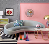 Ether Curved Sofa by Jonathan Adler