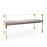 Jacques Bench by Jonathan Adler, stylish seating with a sleek design, featuring plush upholstery and modern wooden legs.