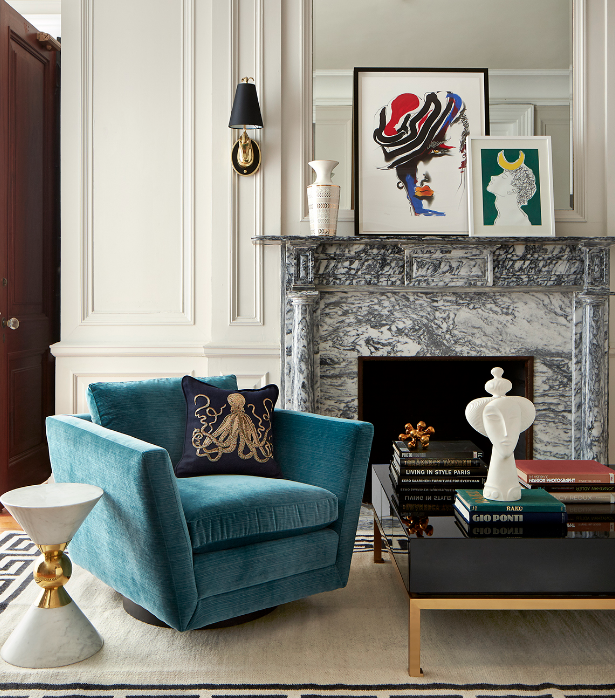 Sebastian Swivel chair by Jonathan Adler