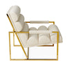 Channeled Goldfinger Lounge Chair by Jonathan Adler