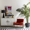 Channeled Goldfinger Lounge Chair by Jonathan Adler