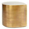Teardrop table by Jonathan Adler showcasing a sleek, modern design with smooth curves and a polished surface.