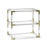 Jonathan Adler Jacques Two Tier Side Table with nickel finish, showcasing a modern, sleek design with two-tiered surface and elegant style.