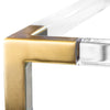 Jacques two-tier side table by Jonathan Adler featuring sleek nickel finish with modern design and clean lines.