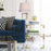 Jonathan Adler Jacques two-tier side table with sleek nickel finish, showcasing modern design and compact storage.
