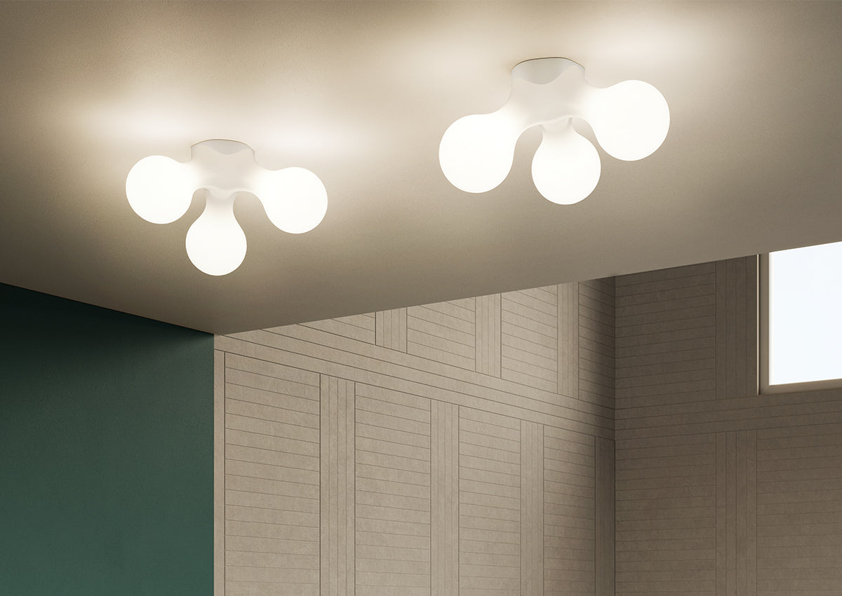 KDLN Atomium Wall lighting fixture with geometric design, mounted on a wall, showcasing modern interior decor.