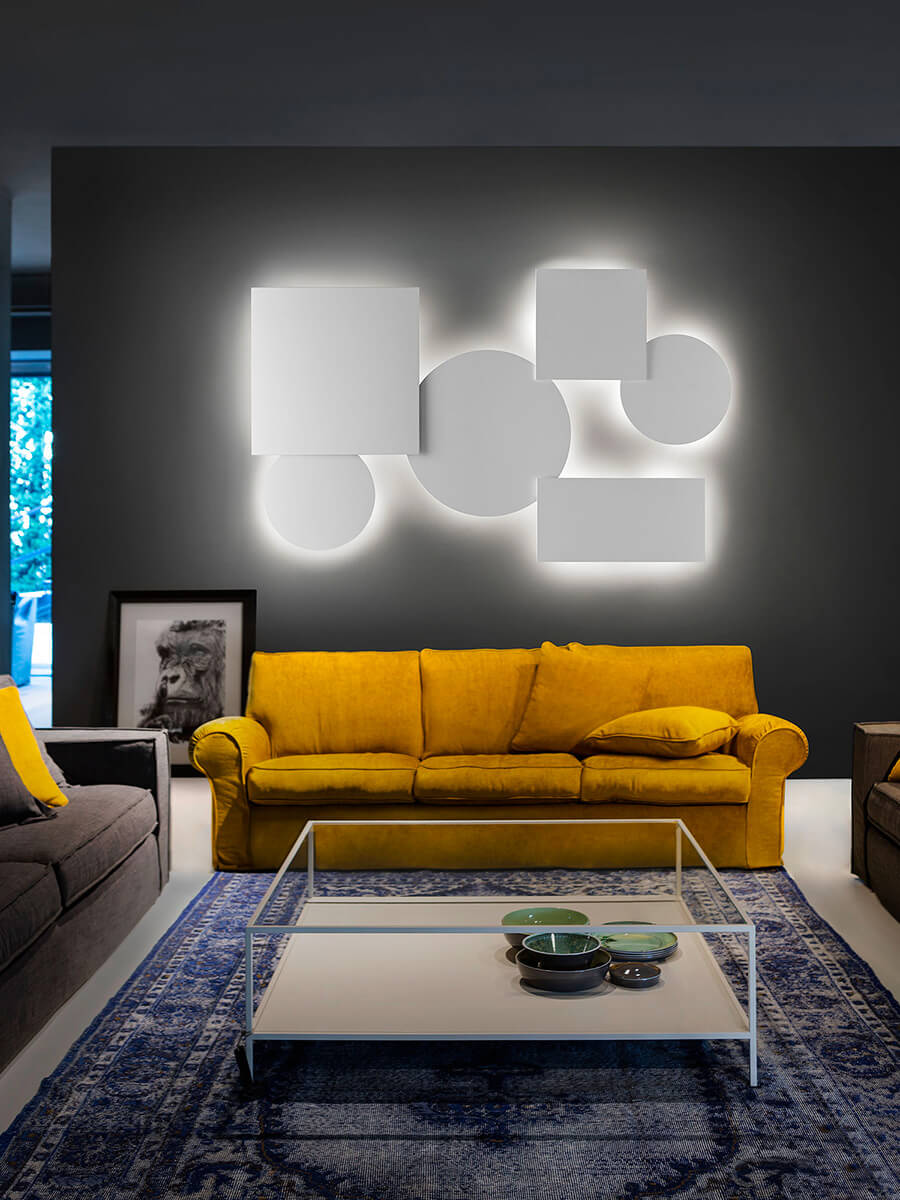 Puzzle Mega Round Wall | Ceiling Lamp by LODES