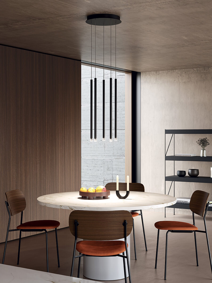 A–Tube Nano Cluster Suspension Lamp by LODES