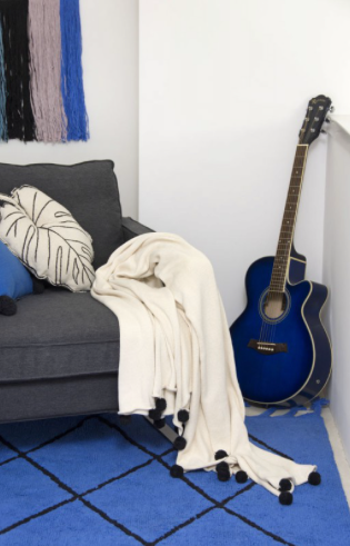 Leaf cushion by Lorena Canals, soft fabric accessory with a natural leaf design, perfect for cozy home decor.