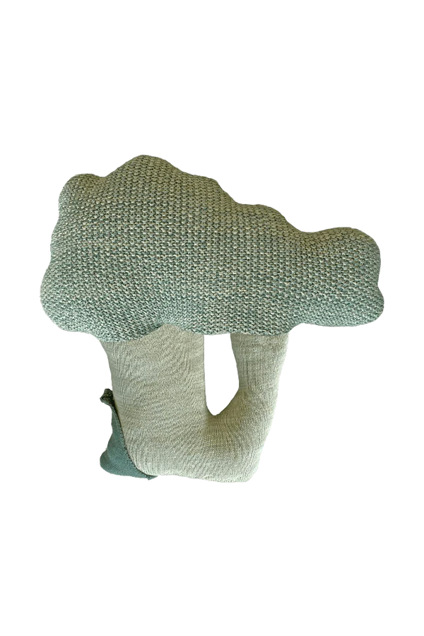 Brucy The Broccoli Knitted Cushion by Lorena Canals