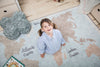 Kids vintage map washable rug by Lorena Canals featuring colorful, detailed map design suitable for children's rooms.