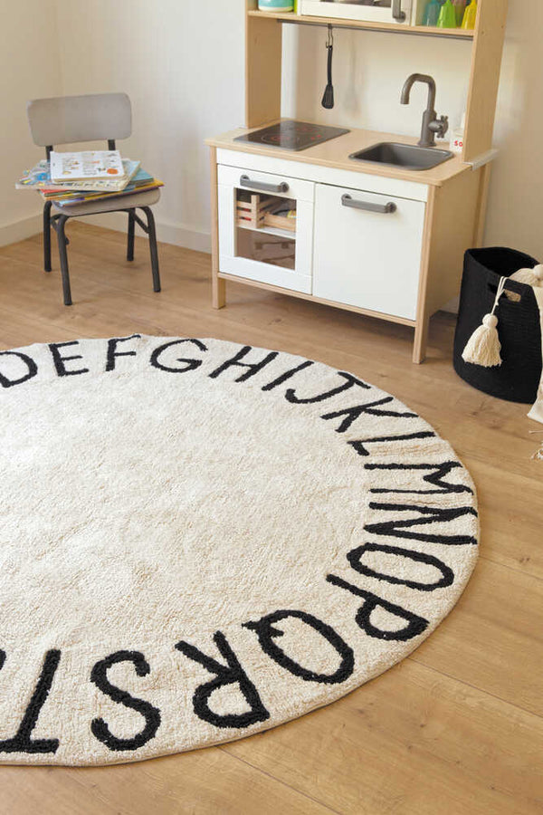 Round ABC Rug by Lorena Canals