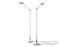 Modern Berenice floor lamp by Luceplan with sleek aluminum design, perfect for stylish lighting in living spaces.