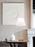 Costanza Table Lamp by Luceplan with a white aluminum finish, featuring a modern fixed W-base and on/off switch.