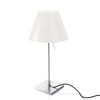Costanzina table lamp by Luceplan featuring a sleek white base and shade, modern lighting design for stylish indoor use.