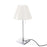 Costanzina table lamp by Luceplan featuring a sleek white base and shade, modern lighting design for stylish indoor use.