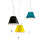 Small white Costanzina hanging lamp by Luceplan, modern lighting fixture with sleek design for stylish interior lighting.