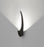 Matte black Blum wall lamp by Lumen Center Italia, modern lighting fixture mounted on a wall, sleek and stylish design.