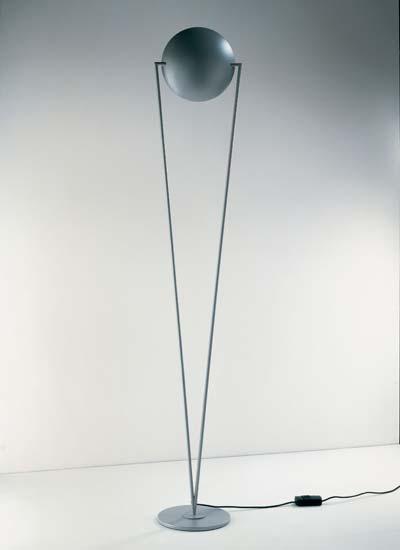 Victory Floor Lamp by Lumen Center Italia, matte black lighting fixture with sleek modern design for contemporary interiors.