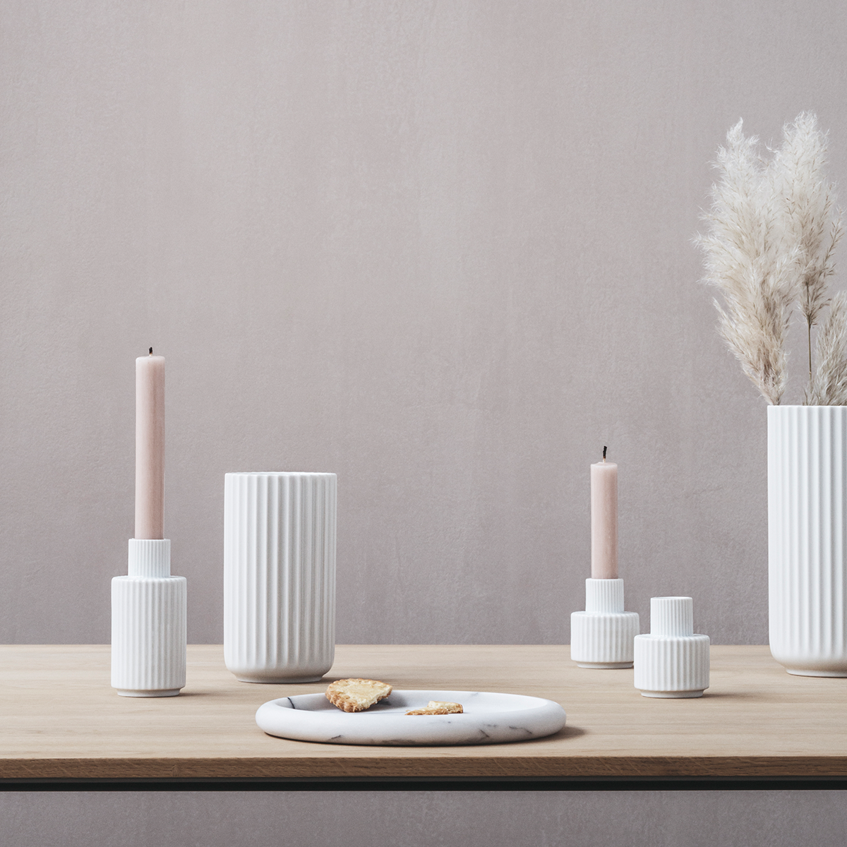 Taper Candle Holder by Lyngby Porcelæn