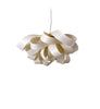 Agatha Small Suspension Lamp by LZF Lighting with ivory white, organic-shaped wooden veneer design for modern interior lighting.