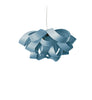 Agatha Small Suspension Lamp by LZF Lighting featuring ivory-white, organic-shaped wooden veneer shade for modern interior lighting.